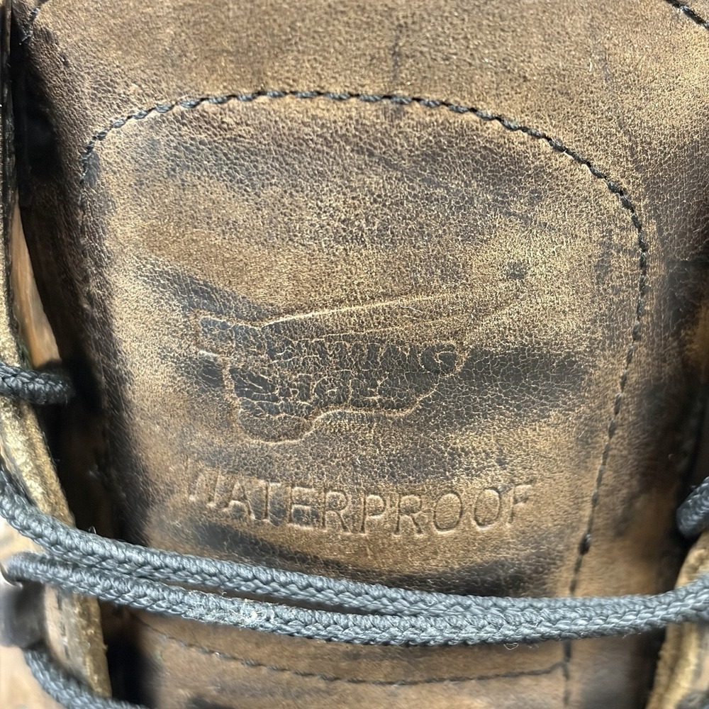 Red Wing #4414 Brown Leather Steel Toe Waterproof Boots Size 10.5 D Made in USA - Picture 8 of 16